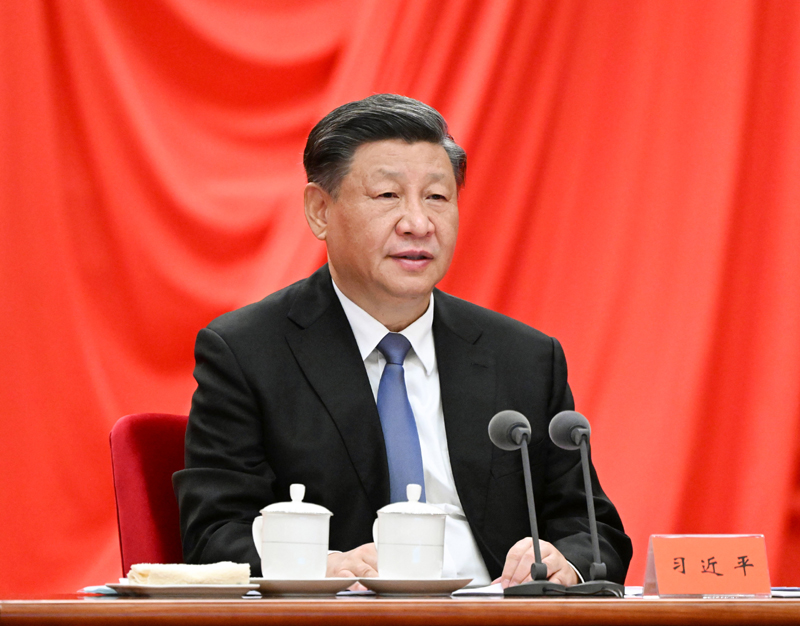 1月9日，中共中央總書記、國家主席、中央軍委主席習(xí)近平在中國共產(chǎn)黨第二十屆中央紀(jì)律檢查委員會第二次全體會議上發(fā)表重要講話。新華社記者 李學(xué)仁 攝